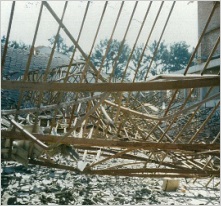 collapsed roof